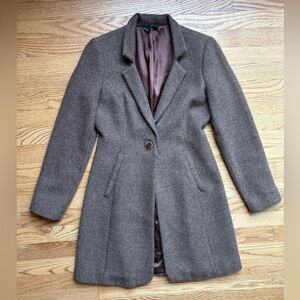 The Fisher Project Notch Collar Alpaca Wool Tweed Blazer Jacket Brown XS
